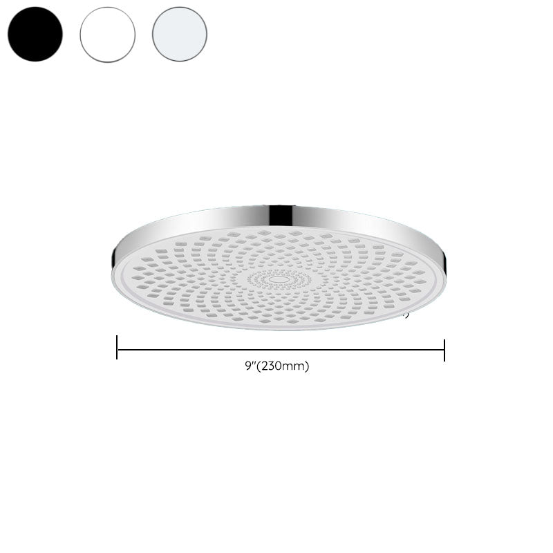 Round Fixed Shower Head High Flow Aerating Wall-Mount Showerhead