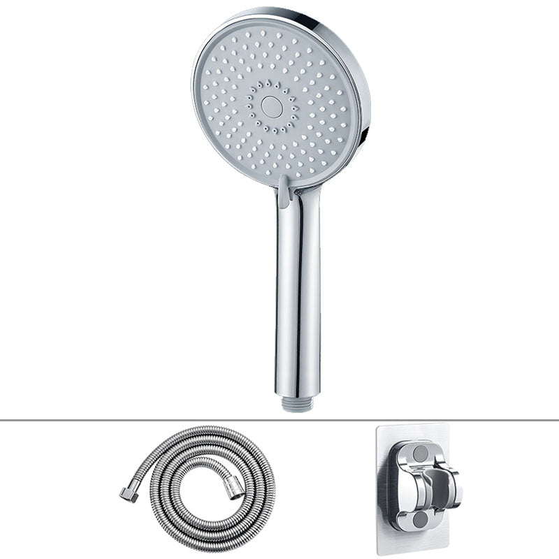 Round Handheld Shower Head Self-Cleaning Wall-Mount Shower Head