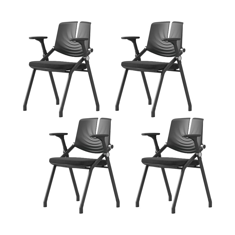 Contemporary Fixed Arms Conference Chair Plastic Chair for Office