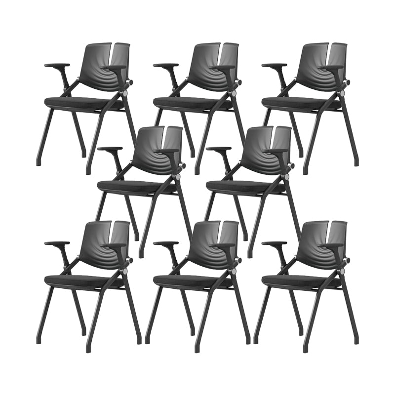 Contemporary Fixed Arms Conference Chair Plastic Chair for Office