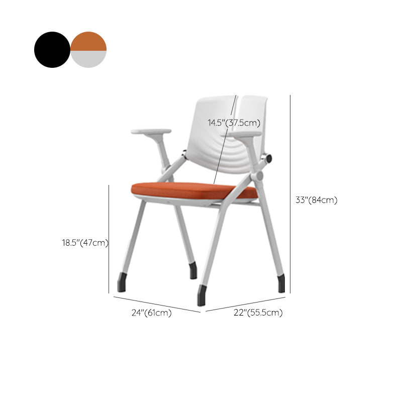 Contemporary Fixed Arms Conference Chair Plastic Chair for Office