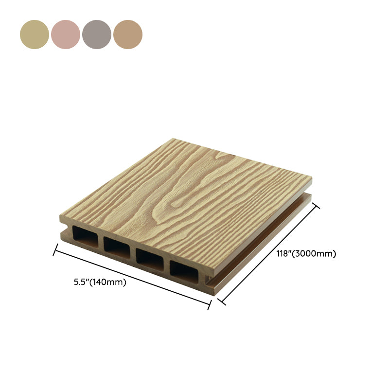 Modern Deck Plank Wooden Embossed Waterproof Slip Resistant Floor Board