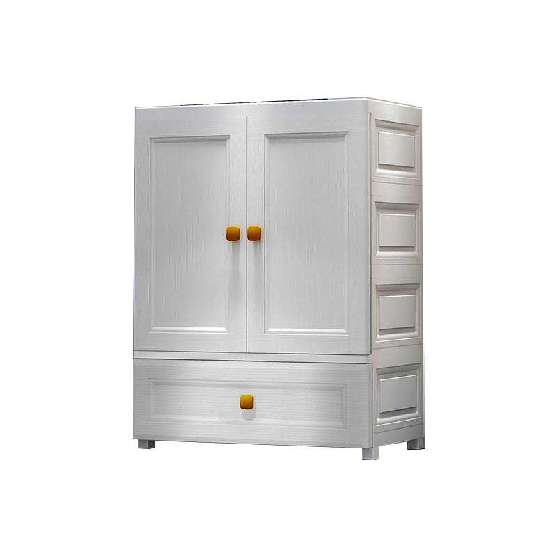 Rectangle Kid's Airmoire Bedroom Plastic Youth Armoire with Doors