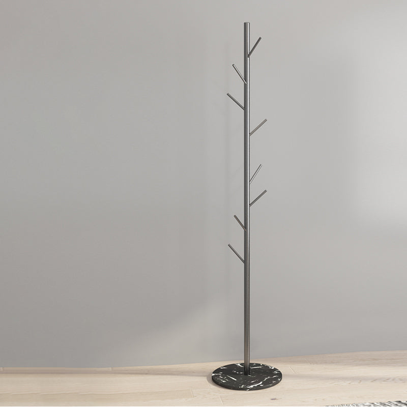 Modern Coat Hanger Metal Framed Free Standing with Hooks Hall Tree