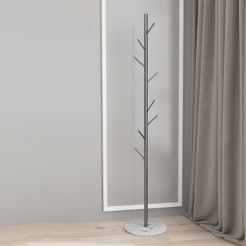 Modern Coat Hanger Metal Framed Free Standing with Hooks Hall Tree