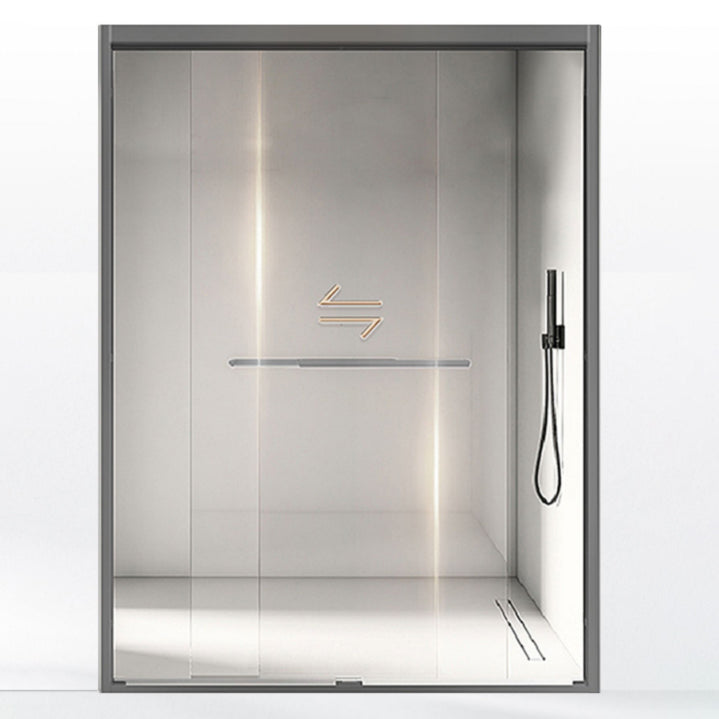 Simple In-line Shower Bath Door Glass and Metal Bathroom Shower Door