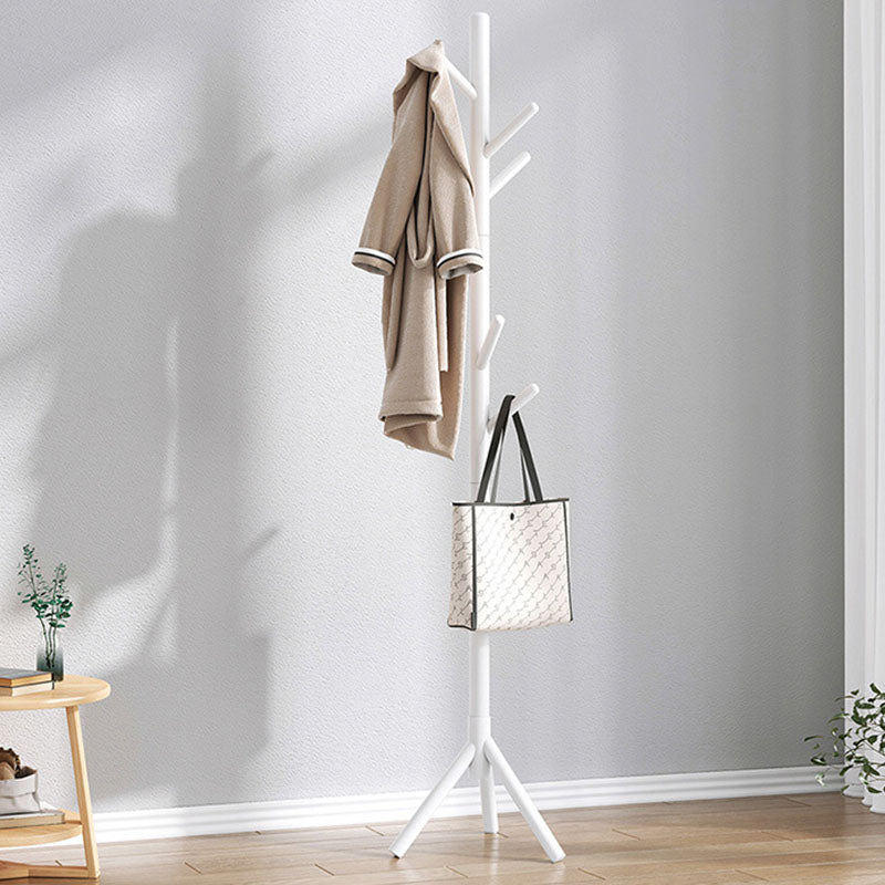 Modern Coat Hanger Wooden Framed Free Standing Coat Rack with Hooks