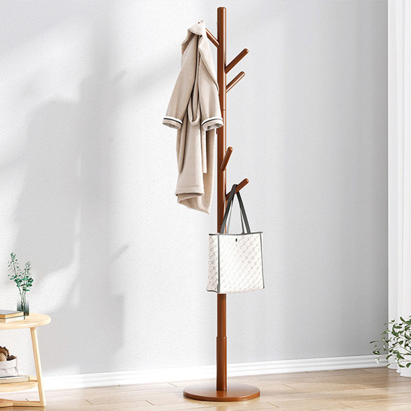 Modern Coat Hanger Wooden Framed Free Standing Coat Rack with Hooks