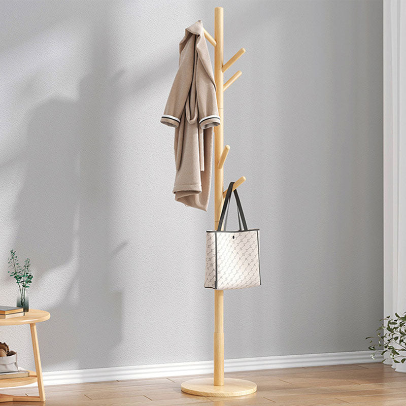 Modern Coat Hanger Wooden Framed Free Standing Coat Rack with Hooks