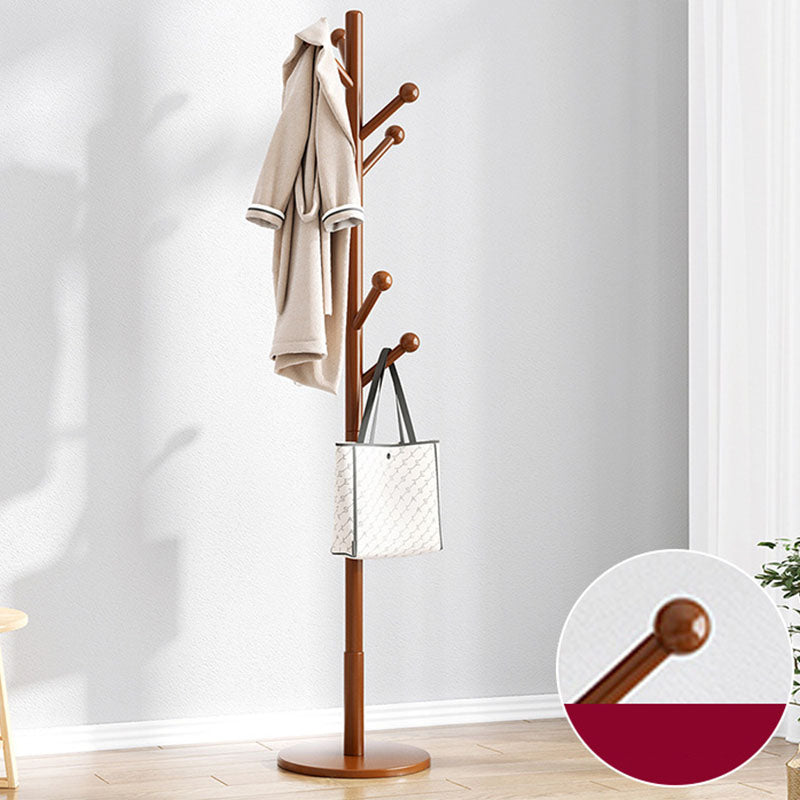 Modern Coat Hanger Wooden Framed Free Standing Coat Rack with Hooks