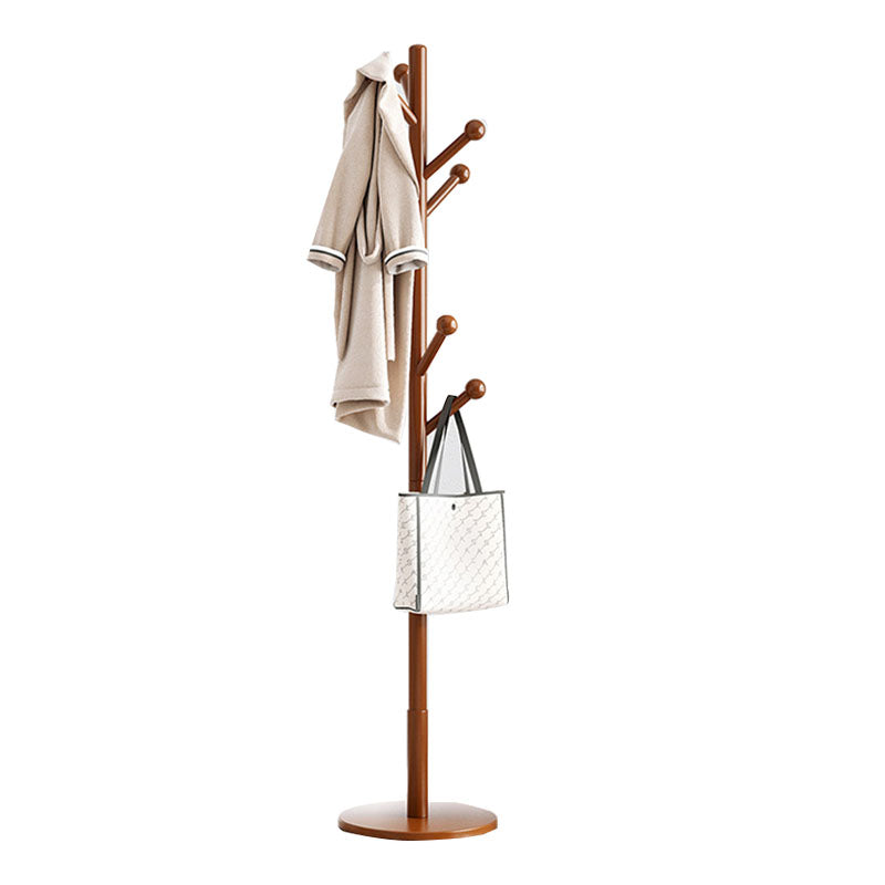 Modern Coat Hanger Wooden Framed Free Standing Coat Rack with Hooks