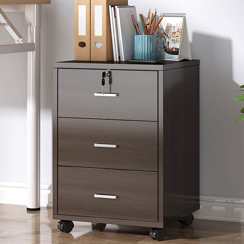 Nordic Style Vertical File Cabinet Wood Filing Cabinet for Home Office