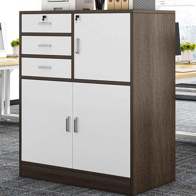 Nordic Style Vertical File Cabinet Wood Filing Cabinet for Home Office