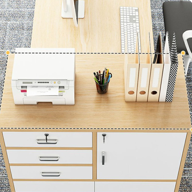 Nordic Style Vertical File Cabinet Wood Filing Cabinet for Home Office