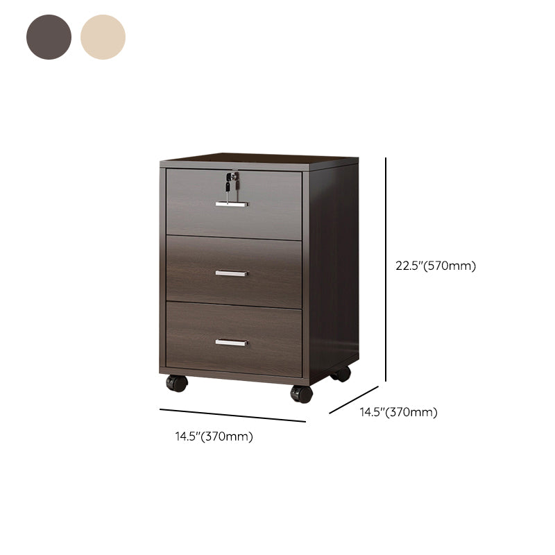 Nordic Style Vertical File Cabinet Wood Filing Cabinet for Home Office