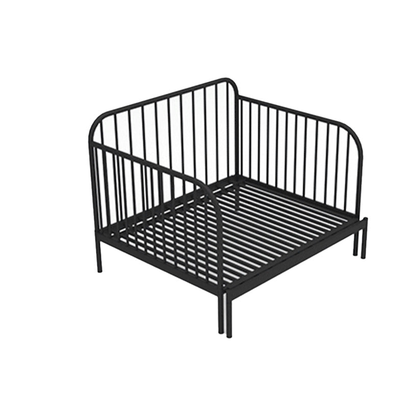 Industrial Metal No Theme Daybed Slat Open-Frame Daybed with Guardrail