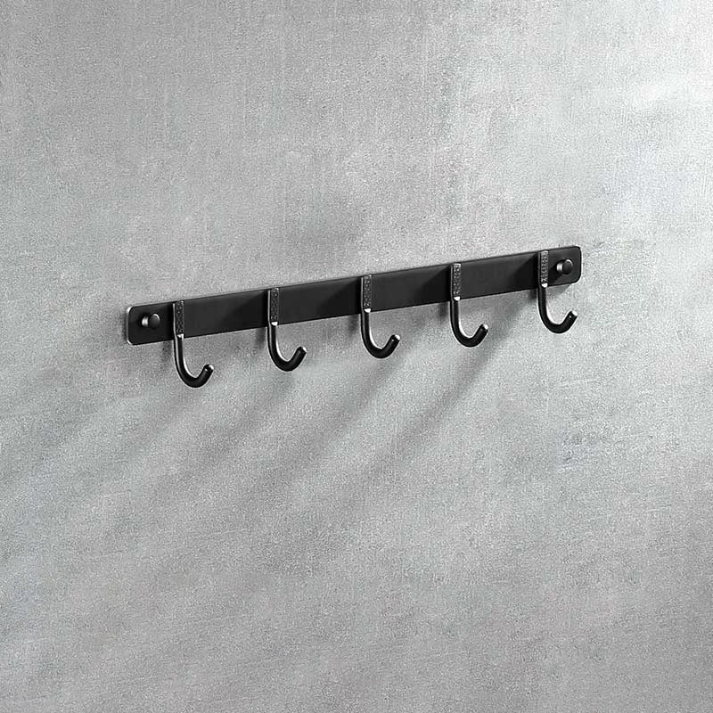 Modern Aluminum Bath Hardware Set Black Bathroom Accessory Kit