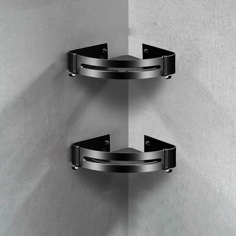 Modern Aluminum Bath Hardware Set Black Bathroom Accessory Kit