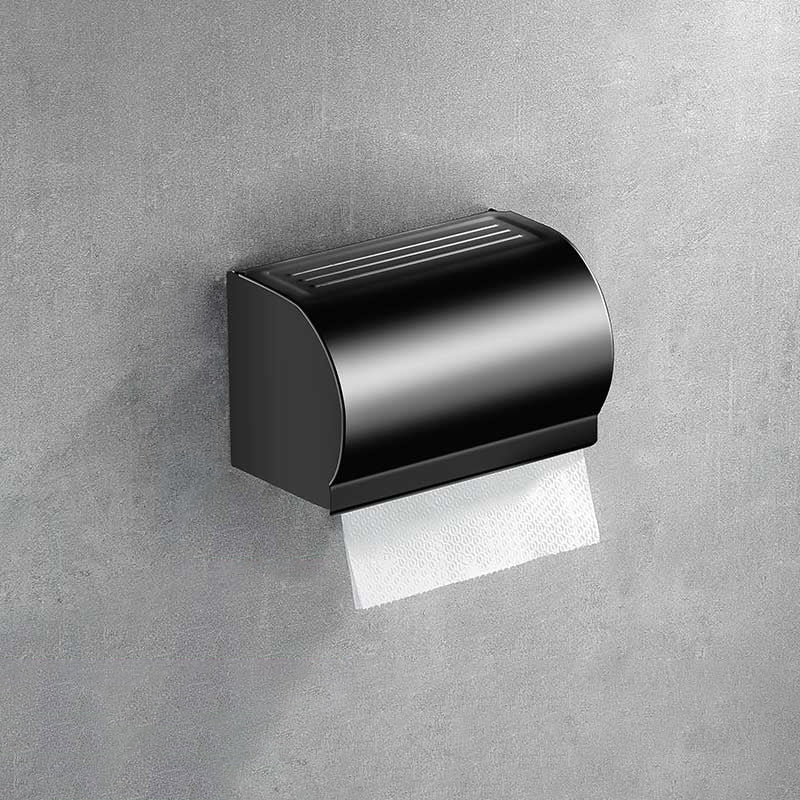 Modern Aluminum Bath Hardware Set Black Bathroom Accessory Kit