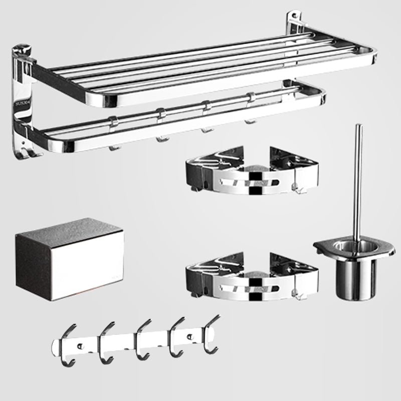 Modern Stainless Steel Bath Hardware Set Sliver Bathroom Accessory Kit