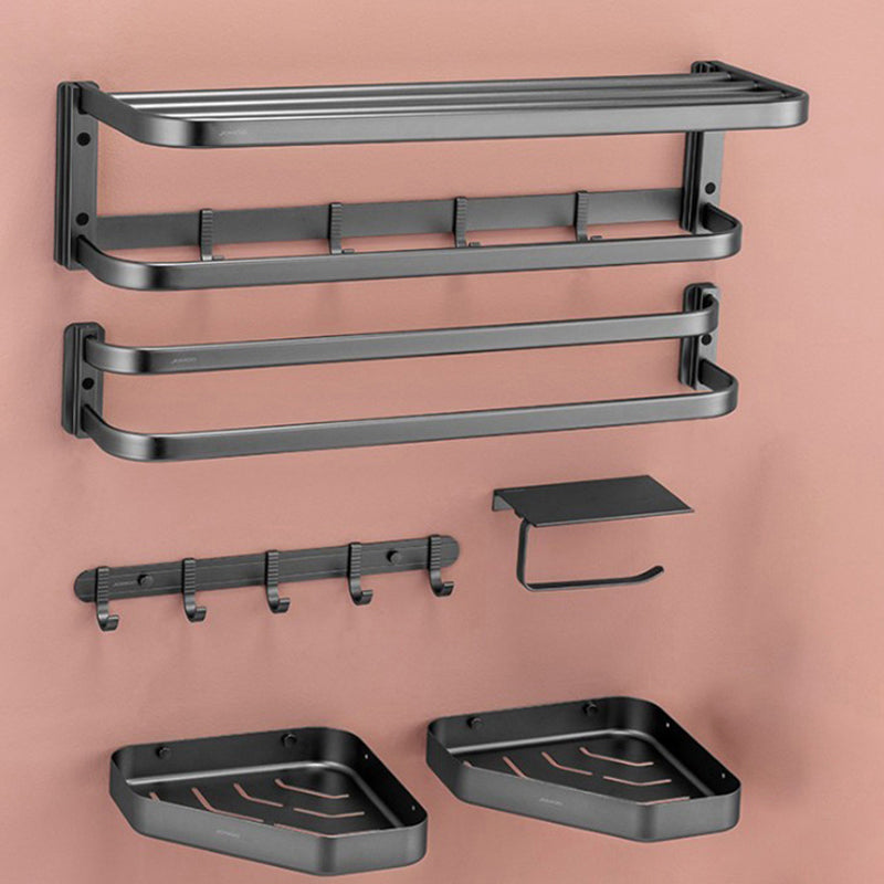 6-Piece Modern Bathroom Accessory Set Metal Bathroom Hardware Set