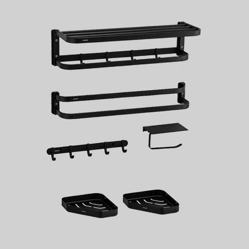 6-Piece Modern Bathroom Accessory Set Metal Bathroom Hardware Set