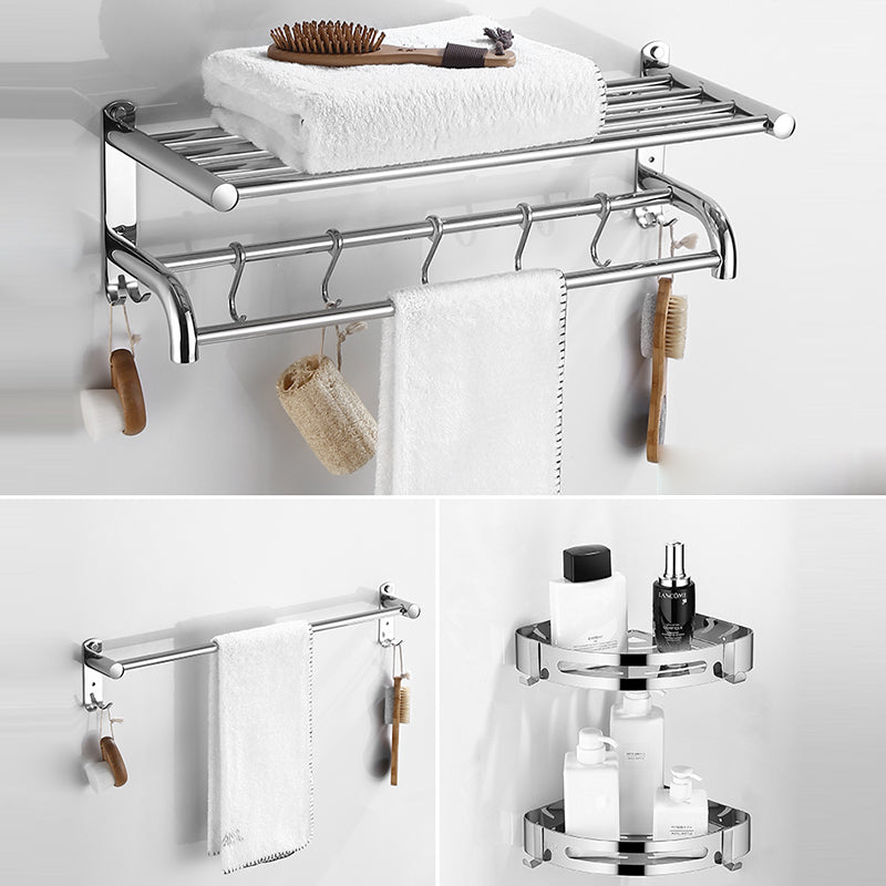 Modern Bathroom Accessory Kit Stainless Steel Bath Shelf Bathroom Set