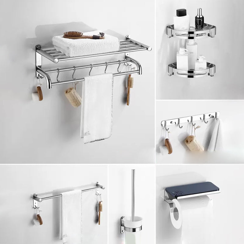 Modern Bathroom Accessory Kit Stainless Steel Bath Shelf Bathroom Set