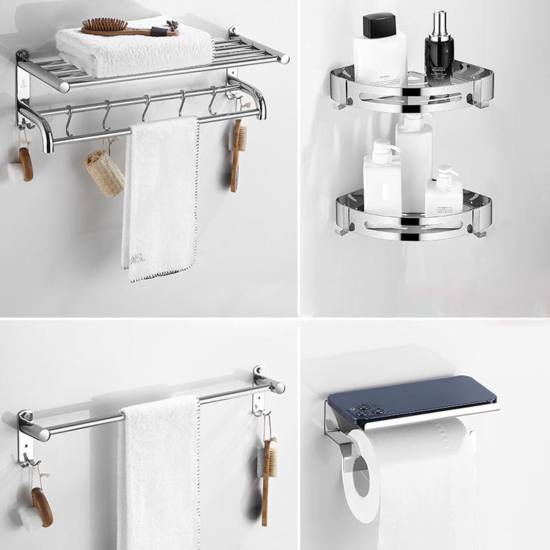 Modern Bathroom Accessory Kit Stainless Steel Bath Shelf Bathroom Set