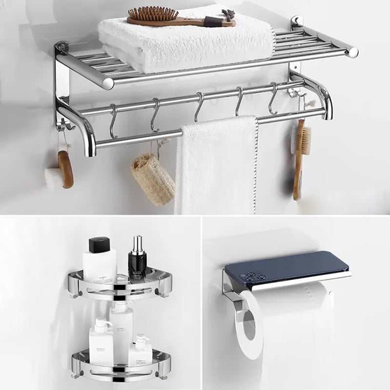 Modern Bathroom Accessory Kit Stainless Steel Bath Shelf Bathroom Set