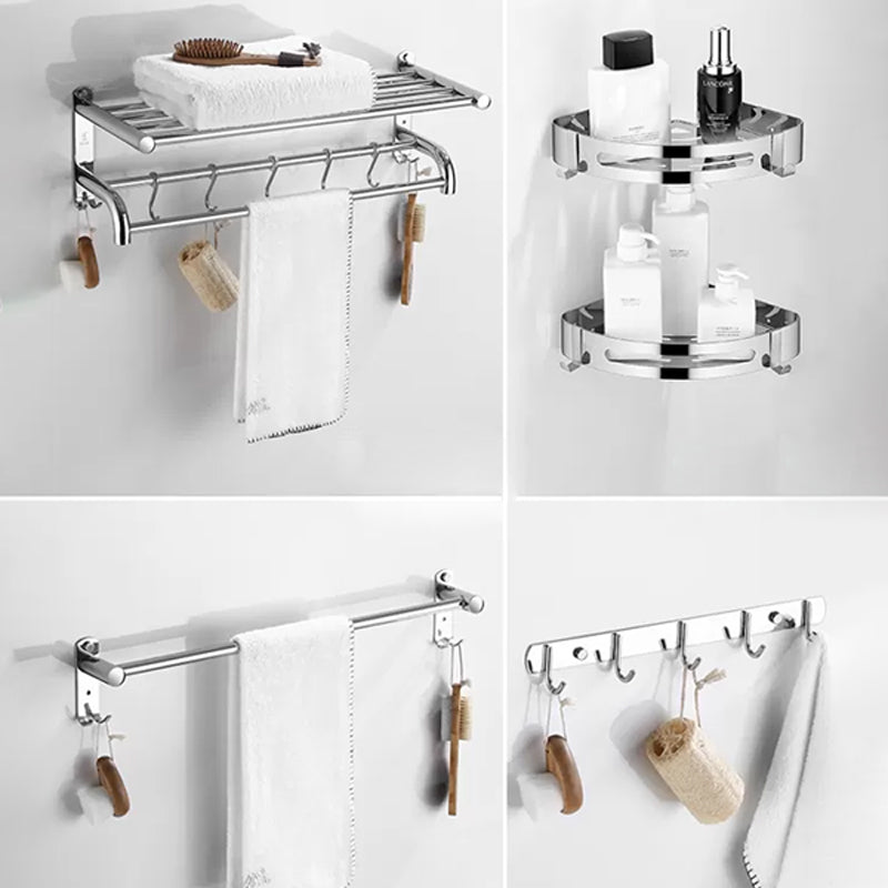 Modern Bathroom Accessory Kit Stainless Steel Bath Shelf Bathroom Set