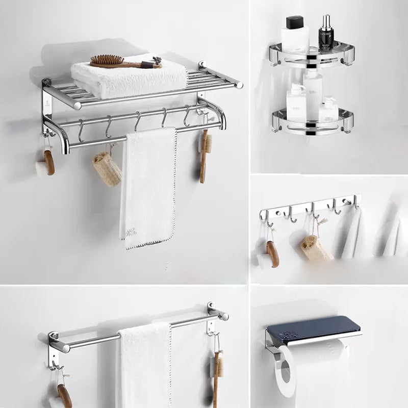 Modern Bathroom Accessory Kit Stainless Steel Bath Shelf Bathroom Set