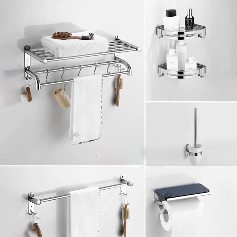 Modern Bathroom Accessory Kit Stainless Steel Bath Shelf Bathroom Set