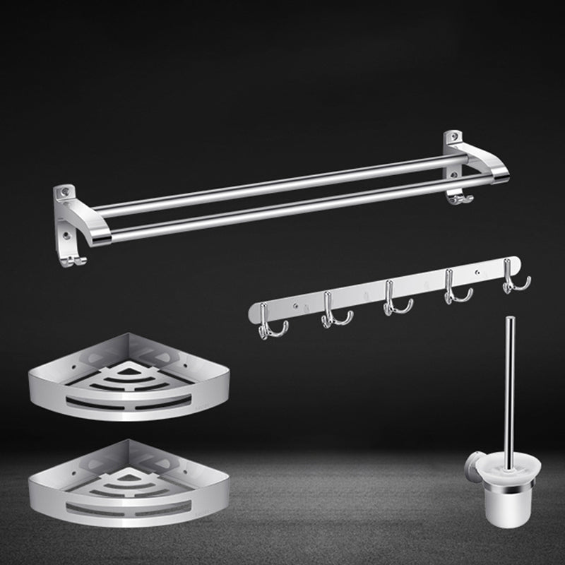 Modern Sliver Bath Hardware Set Metal Bathroom Accessory Kit