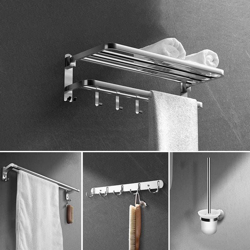 Modern Sliver Bath Hardware Set Metal Bathroom Accessory Kit