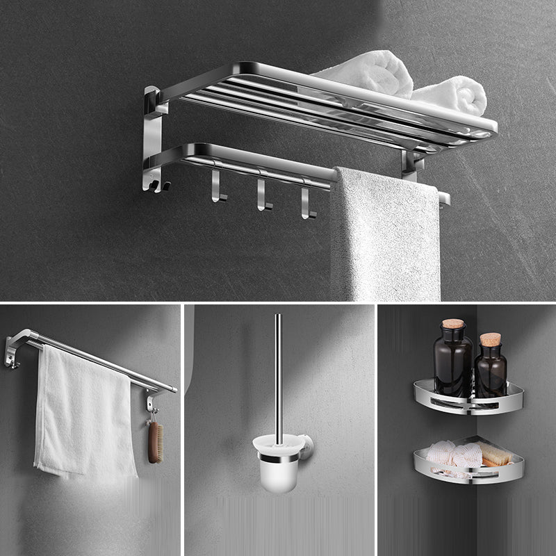 Modern Sliver Bath Hardware Set Metal Bathroom Accessory Kit