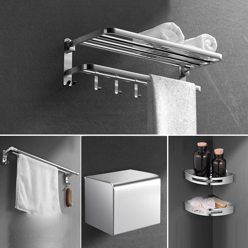 Modern Sliver Bath Hardware Set Metal Bathroom Accessory Kit