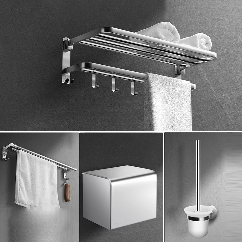 Modern Sliver Bath Hardware Set Metal Bathroom Accessory Kit