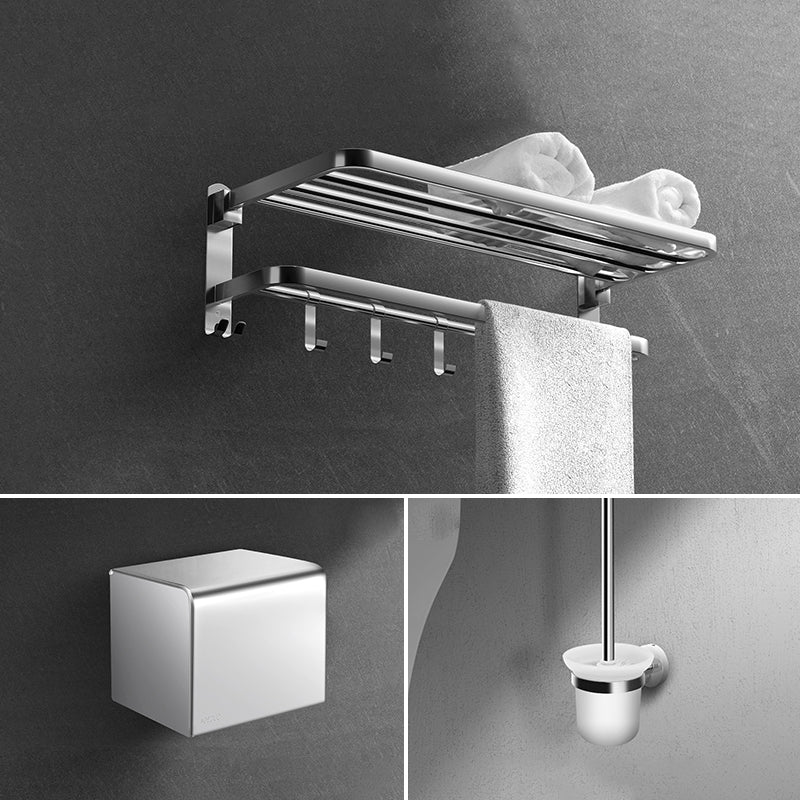 Modern Sliver Bath Hardware Set Metal Bathroom Accessory Kit