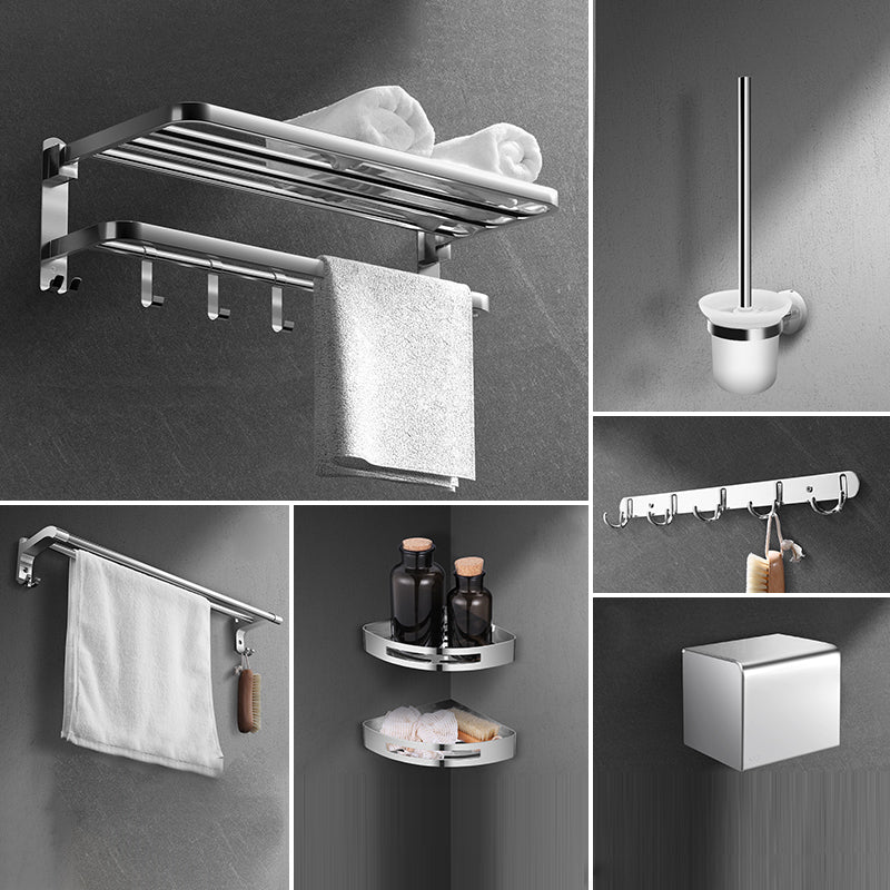 Modern Sliver Bath Hardware Set Metal Bathroom Accessory Kit