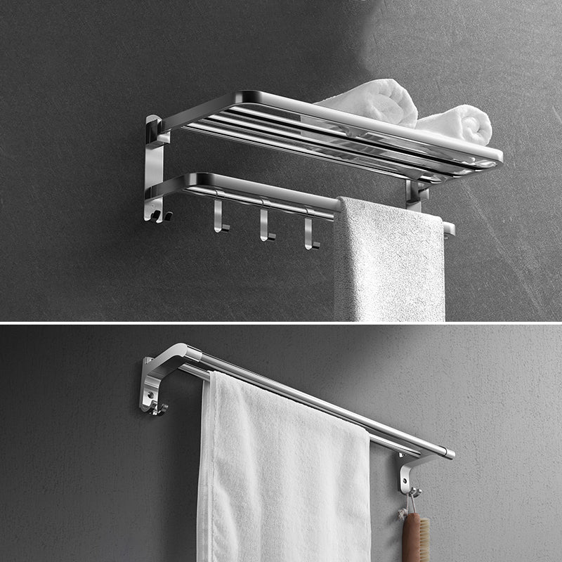 Modern Sliver Bath Hardware Set Metal Bathroom Accessory Kit