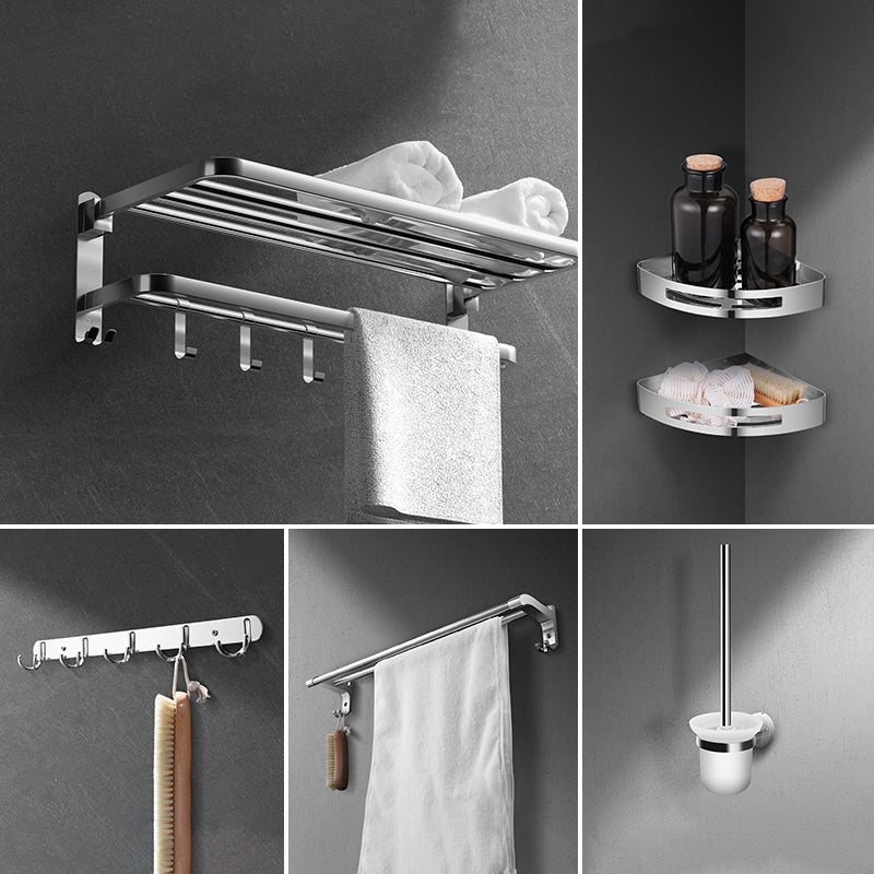 Modern Sliver Bath Hardware Set Metal Bathroom Accessory Kit