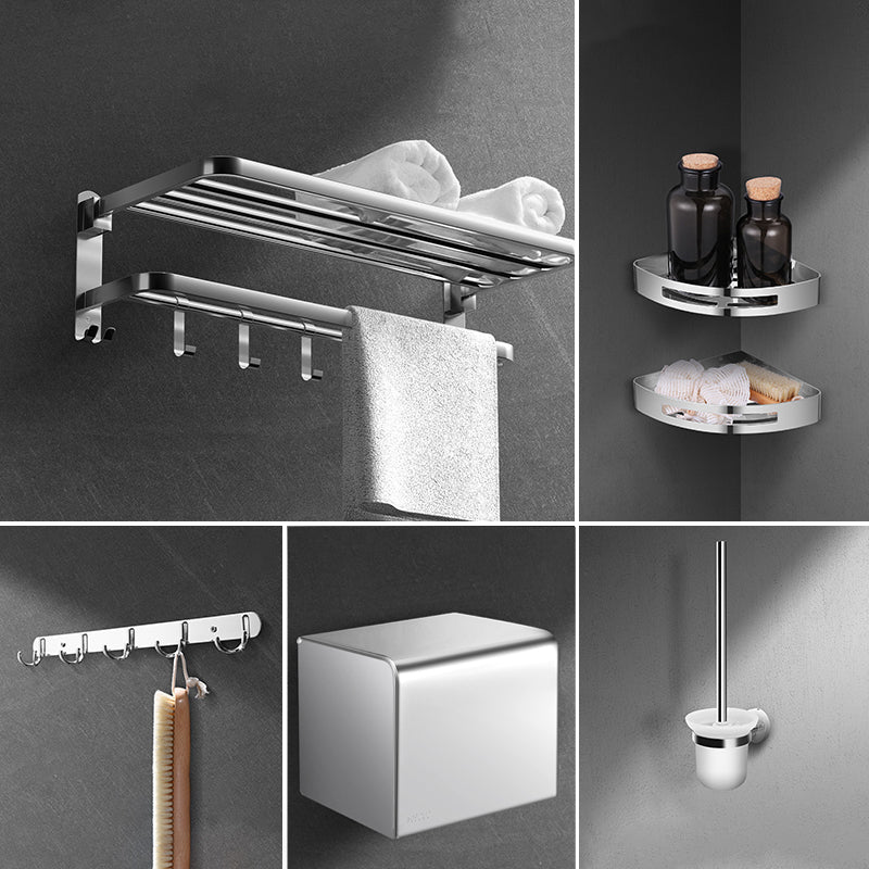 Modern Sliver Bath Hardware Set Metal Bathroom Accessory Kit