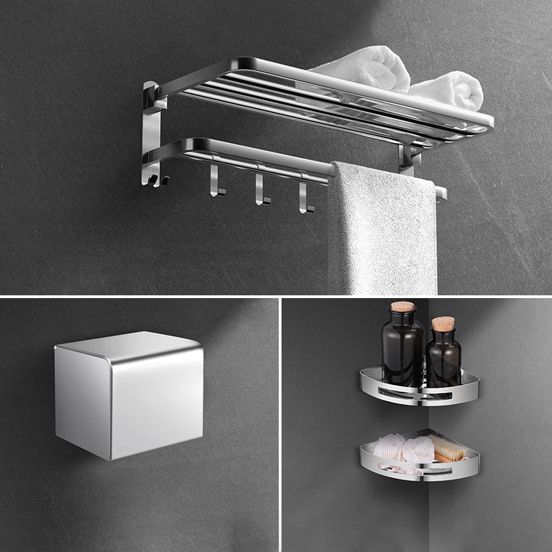 Modern Sliver Bath Hardware Set Metal Bathroom Accessory Kit