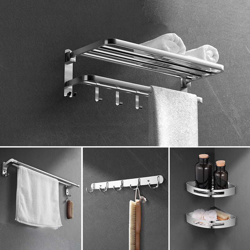 Modern Sliver Bath Hardware Set Metal Bathroom Accessory Kit