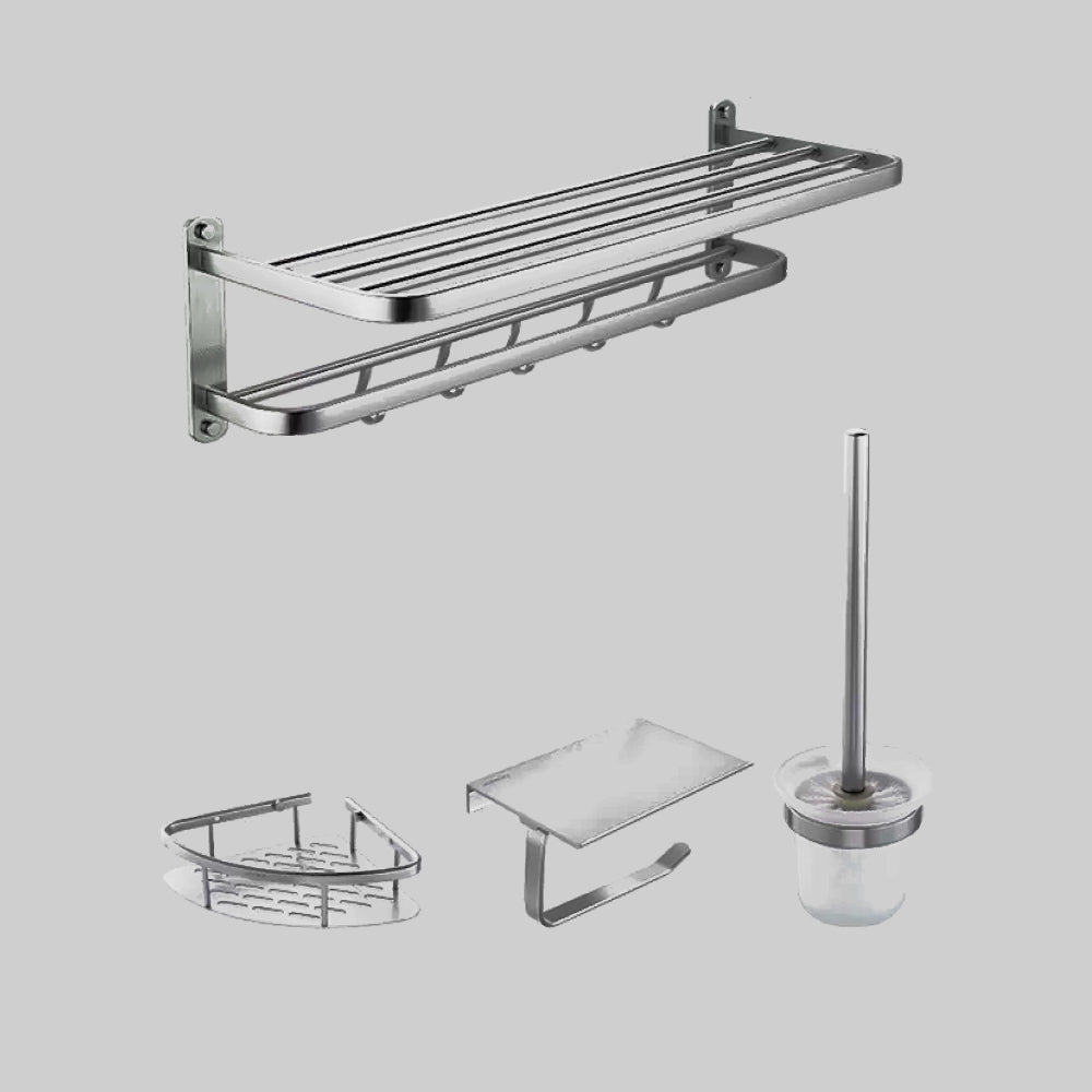 Modern Bathroom Accessory Kit Paper Holder Bath Shelf Bath Hardware Set