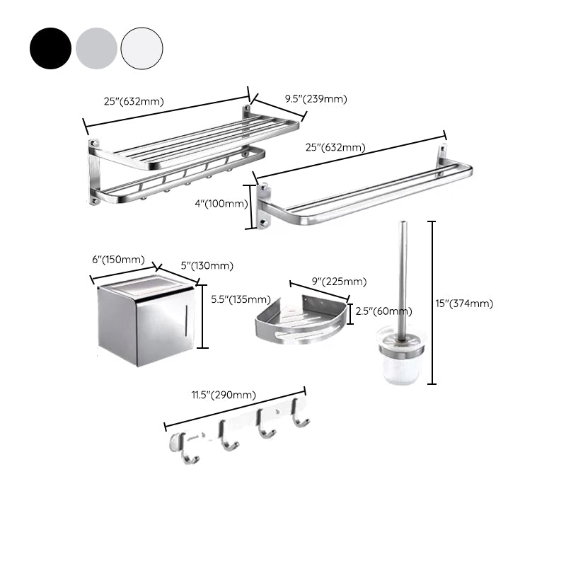 Modern Bathroom Accessory Kit Paper Holder Bath Shelf Bath Hardware Set