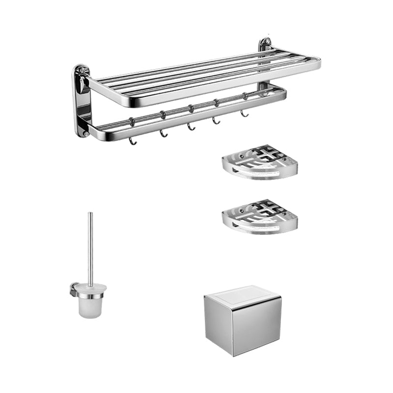 Modern Steel Bath Hardware Set Sliver Bathroom Accessory Kit