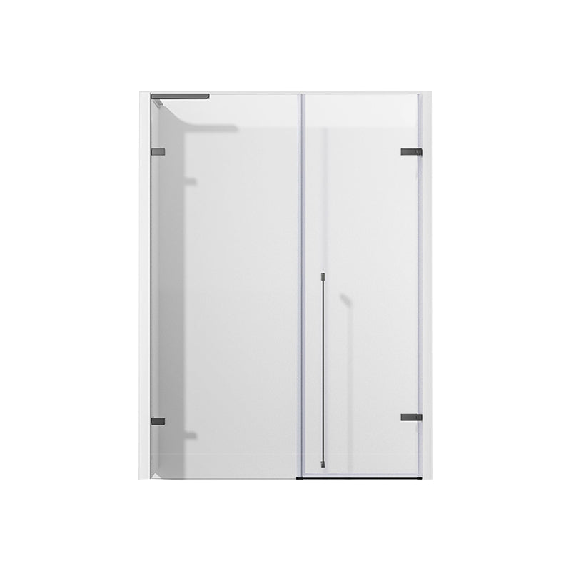 Transparent Glass Shower Door Simple One-line Hinged Shower Bath Door