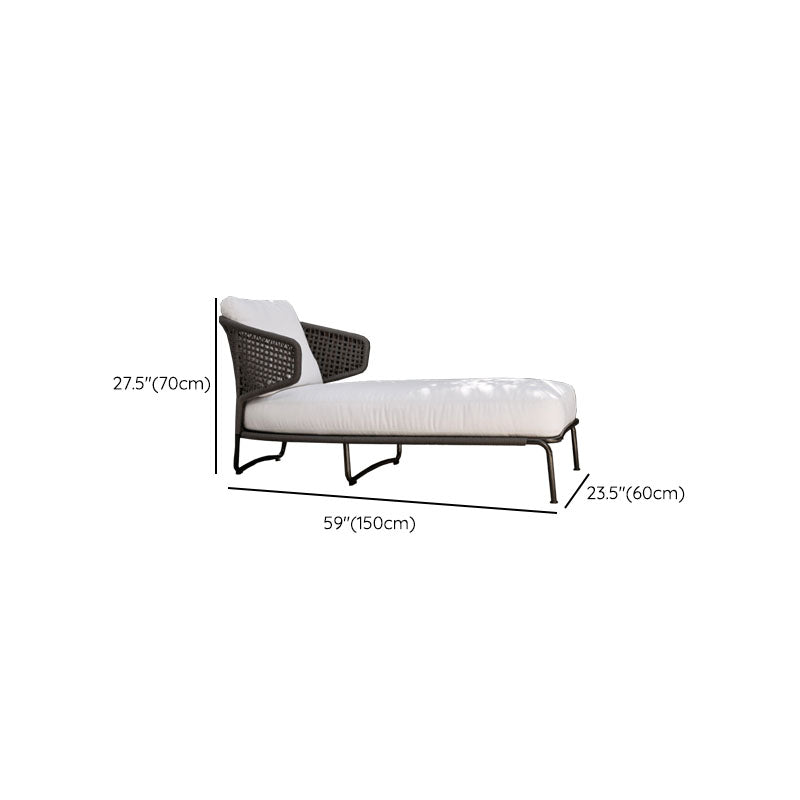 Modern Metal Frame Patio Sofa Water Resistant Outdoor Patio Sofa with Cushion